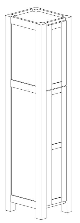 Bertch 18" Interlude Single Door Linen Cabinet