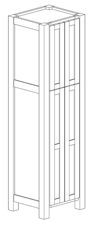 Bertch 24" Interlude 2 Door Linen Cabinet
