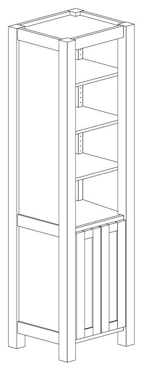 Bertch 24" Interlude 2 Door Linen Cabinet