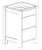 Bertch 18" Interlude 3-Drawer Base Cabinet (SKU: F-FV3D18)