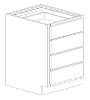 Bertch 12" 4 Drawer Base Cabinet (SKU: V4D12)